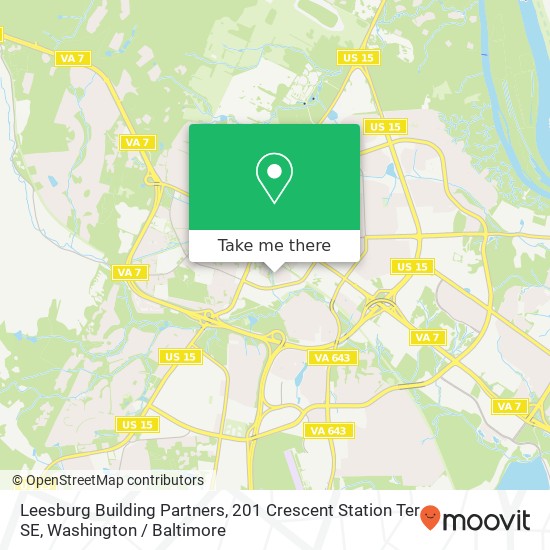 Leesburg Building Partners, 201 Crescent Station Ter SE map