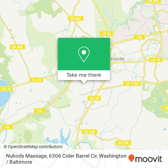 Nubody Massage, 6306 Cider Barrel Cir map