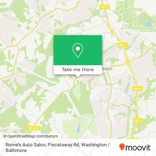 Mapa de Rome's Auto Salon, Piscataway Rd