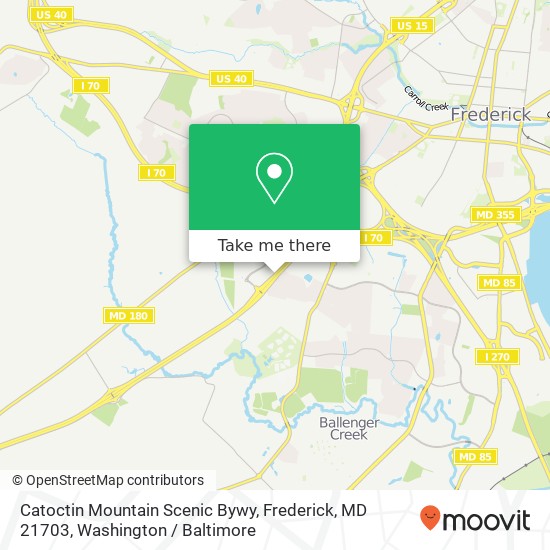 Catoctin Mountain Scenic Bywy, Frederick, MD 21703 map