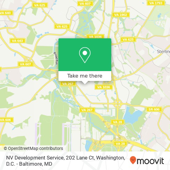 Mapa de NV Development Service, 202 Lane Ct