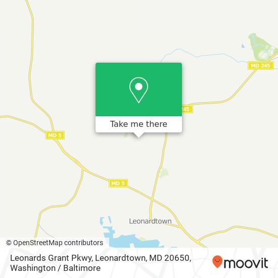 Leonards Grant Pkwy, Leonardtown, MD 20650 map