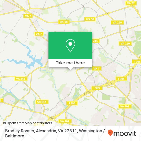 Mapa de Bradley Rosser, Alexandria, VA 22311