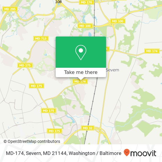 MD-174, Severn, MD 21144 map