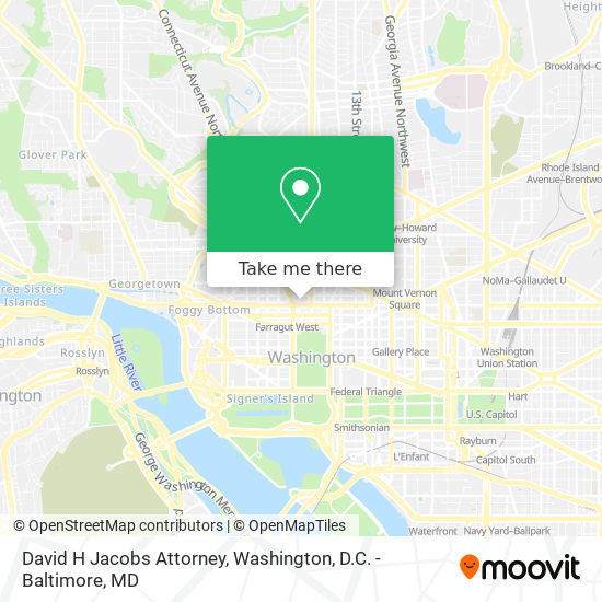 David H Jacobs Attorney map