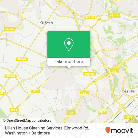 Mapa de Lilian House Cleaning Services, Elmwood Rd