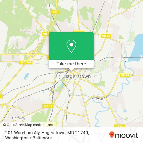 Mapa de 201 Wareham Aly, Hagerstown, MD 21740