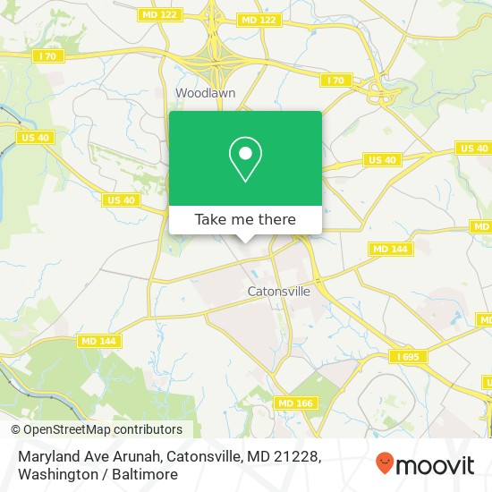 Maryland Ave Arunah, Catonsville, MD 21228 map