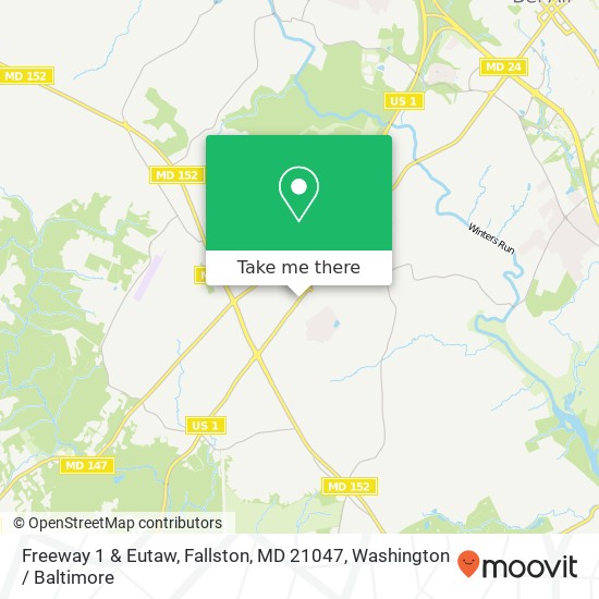 Mapa de Freeway 1 & Eutaw, Fallston, MD 21047