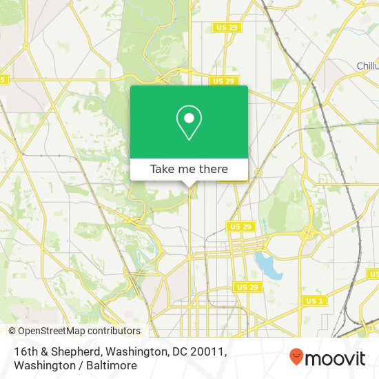 Mapa de 16th & Shepherd, Washington, DC 20011