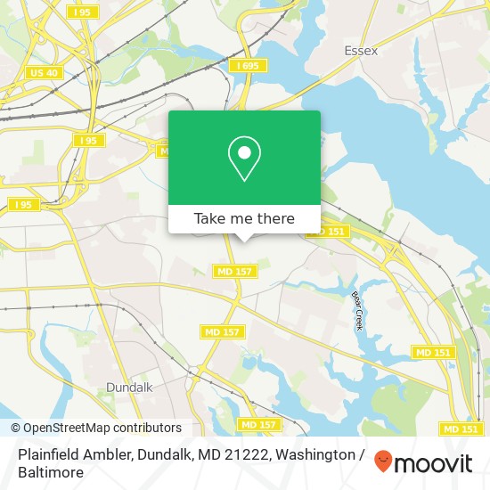 Mapa de Plainfield Ambler, Dundalk, MD 21222