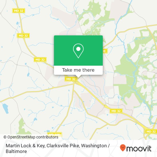 Mapa de Martin Lock & Key, Clarksville Pike