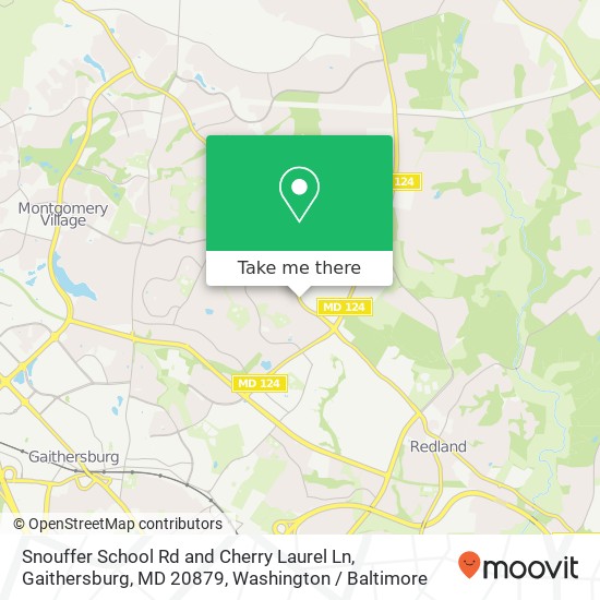 Mapa de Snouffer School Rd and Cherry Laurel Ln, Gaithersburg, MD 20879