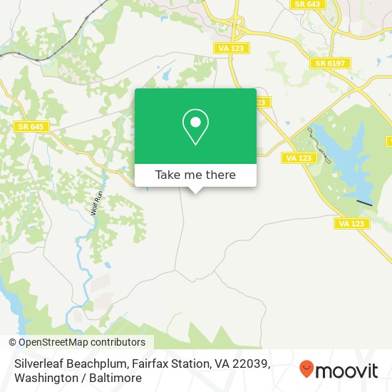 Mapa de Silverleaf Beachplum, Fairfax Station, VA 22039