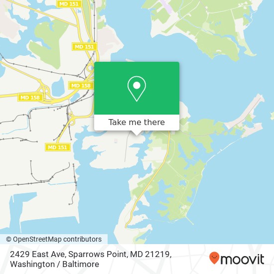 2429 East Ave, Sparrows Point, MD 21219 map