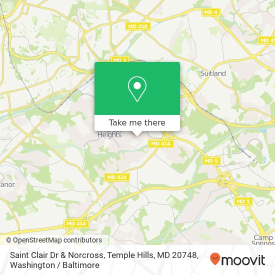 Saint Clair Dr & Norcross, Temple Hills, MD 20748 map