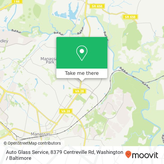 Auto Glass Service, 8379 Centreville Rd map