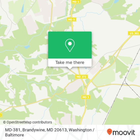 MD-381, Brandywine, MD 20613 map
