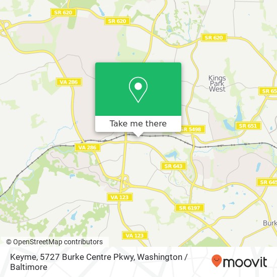 Mapa de Keyme, 5727 Burke Centre Pkwy