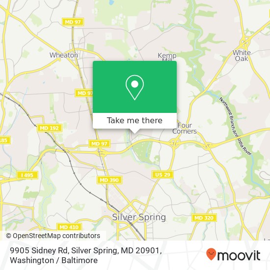 9905 Sidney Rd, Silver Spring, MD 20901 map