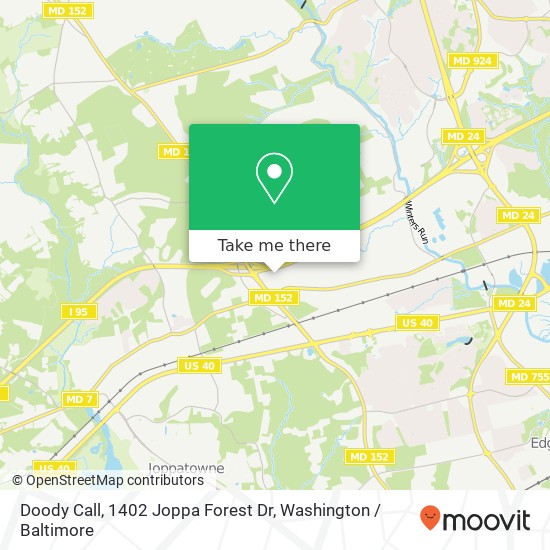 Mapa de Doody Call, 1402 Joppa Forest Dr