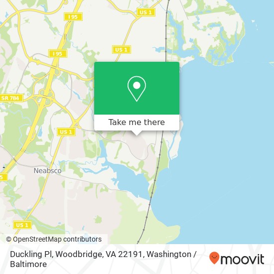 Mapa de Duckling Pl, Woodbridge, VA 22191