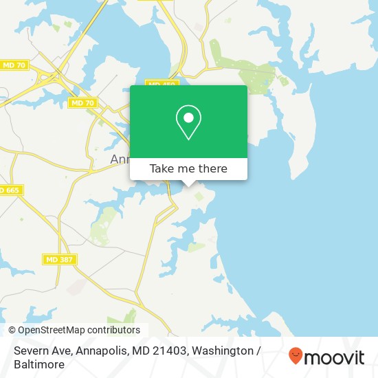 Severn Ave, Annapolis, MD 21403 map