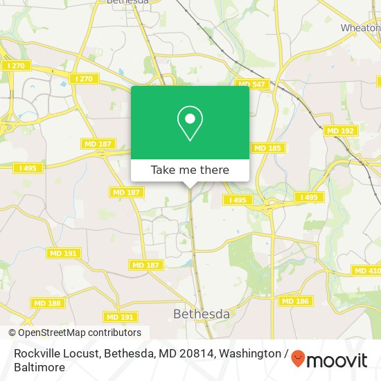 Mapa de Rockville Locust, Bethesda, MD 20814