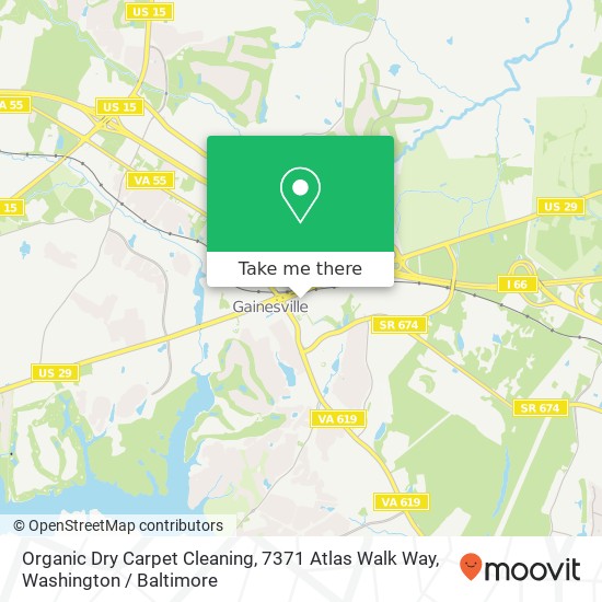 Mapa de Organic Dry Carpet Cleaning, 7371 Atlas Walk Way