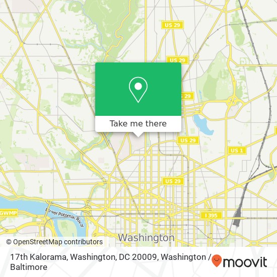 Mapa de 17th Kalorama, Washington, DC 20009