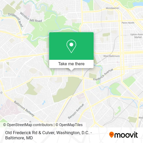 Old Frederick Rd & Culver map