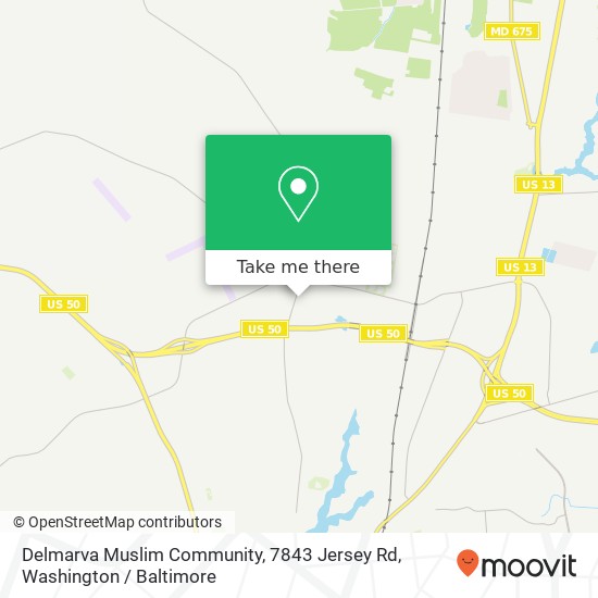 Mapa de Delmarva Muslim Community, 7843 Jersey Rd
