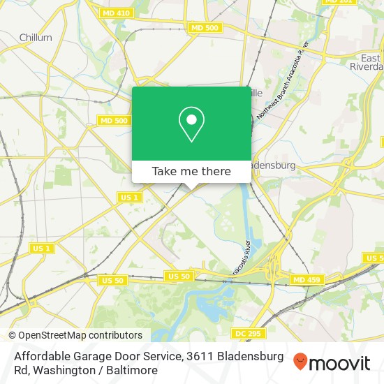 Affordable Garage Door Service, 3611 Bladensburg Rd map