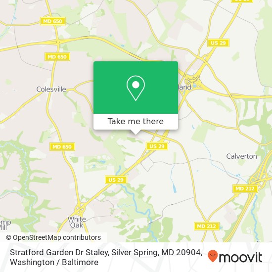 Stratford Garden Dr Staley, Silver Spring, MD 20904 map