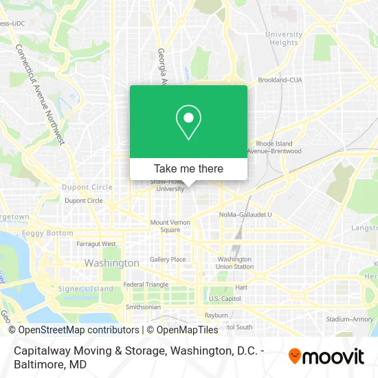 Capitalway Moving & Storage map