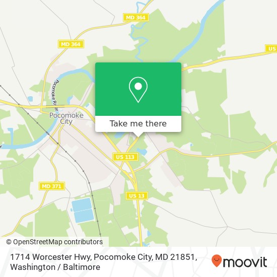 1714 Worcester Hwy, Pocomoke City, MD 21851 map