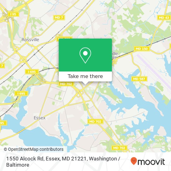 1550 Alcock Rd, Essex, MD 21221 map