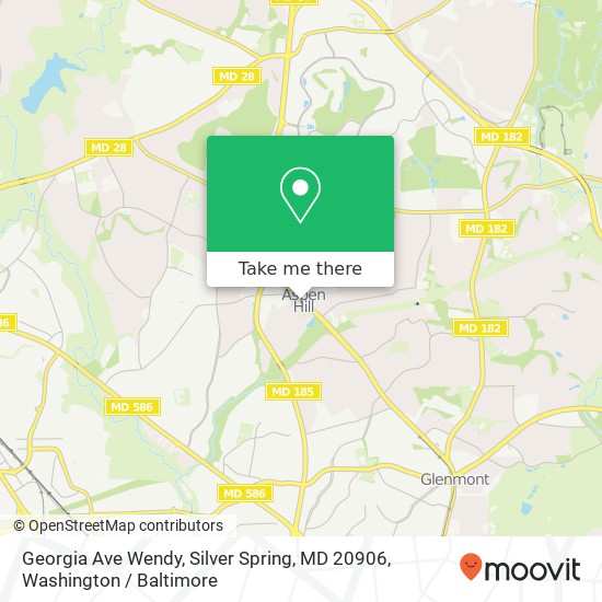 Mapa de Georgia Ave Wendy, Silver Spring, MD 20906