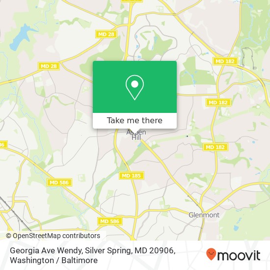 Georgia Ave Wendy, Silver Spring, MD 20906 map