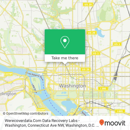 Mapa de Werecoverdata.Com Data Recovery Labs - Washington, Connecticut Ave NW