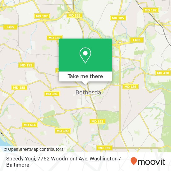 Speedy Yogi, 7752 Woodmont Ave map