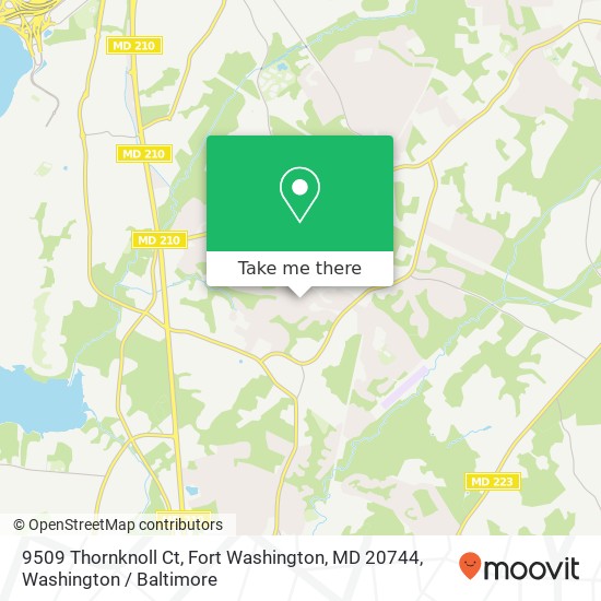 9509 Thornknoll Ct, Fort Washington, MD 20744 map