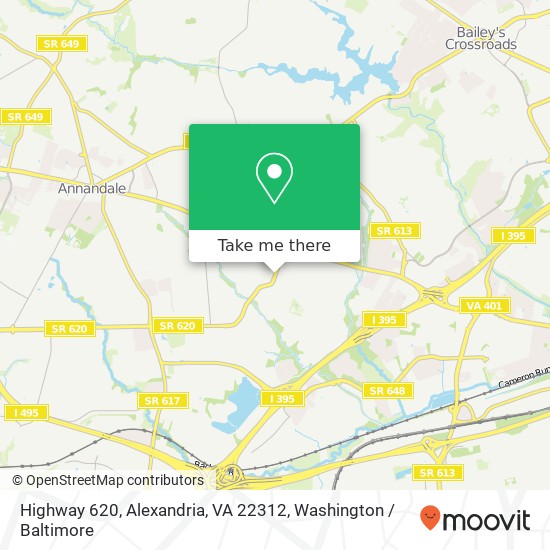 Mapa de Highway 620, Alexandria, VA 22312