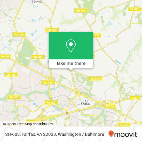 Mapa de SH-608, Fairfax, VA 22033