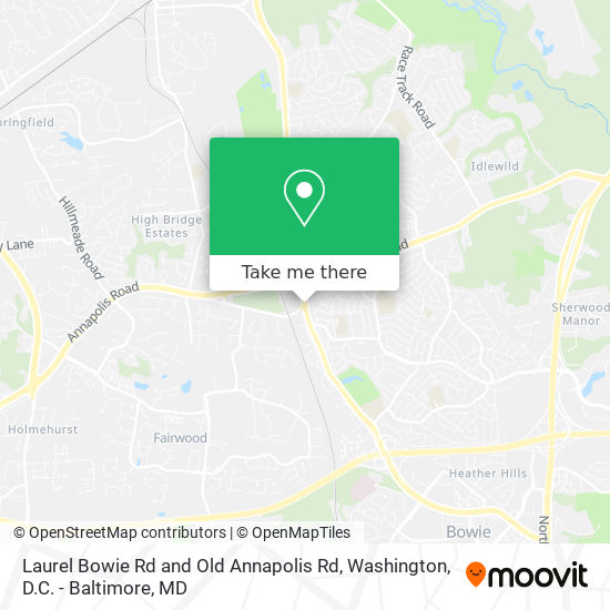 Laurel Bowie Rd and Old Annapolis Rd map