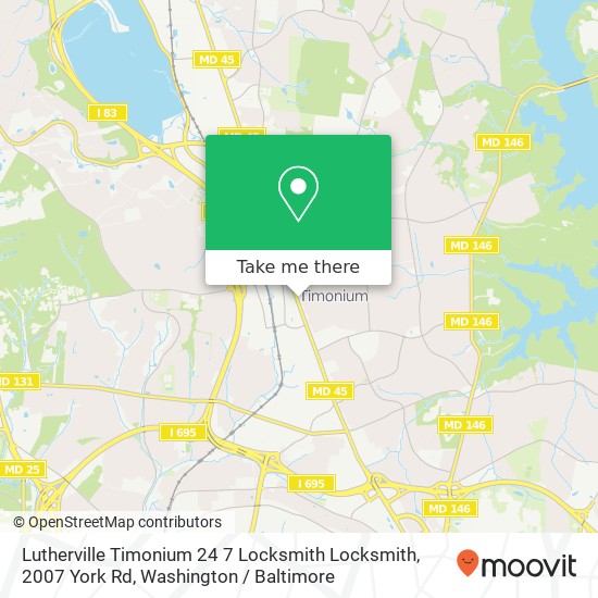 Lutherville Timonium 24 7 Locksmith Locksmith, 2007 York Rd map