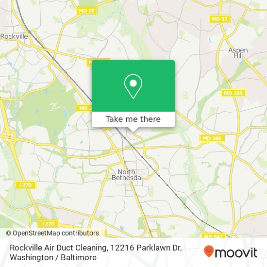 Rockville Air Duct Cleaning, 12216 Parklawn Dr map