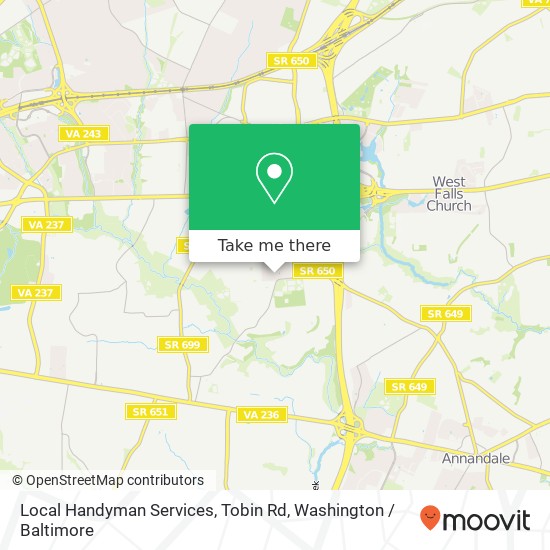 Local Handyman Services, Tobin Rd map