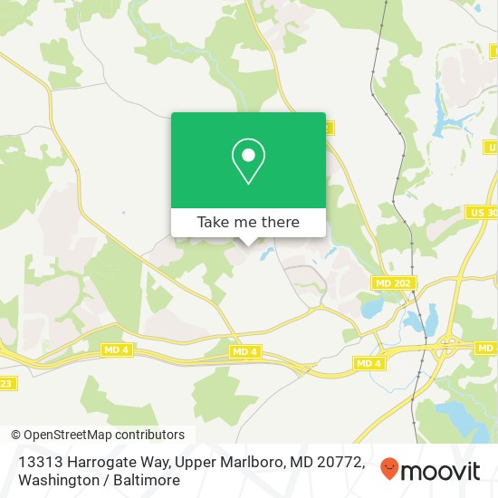 Mapa de 13313 Harrogate Way, Upper Marlboro, MD 20772