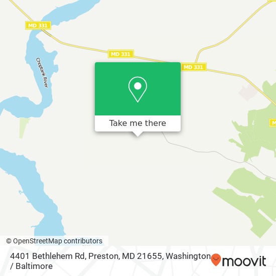 Mapa de 4401 Bethlehem Rd, Preston, MD 21655